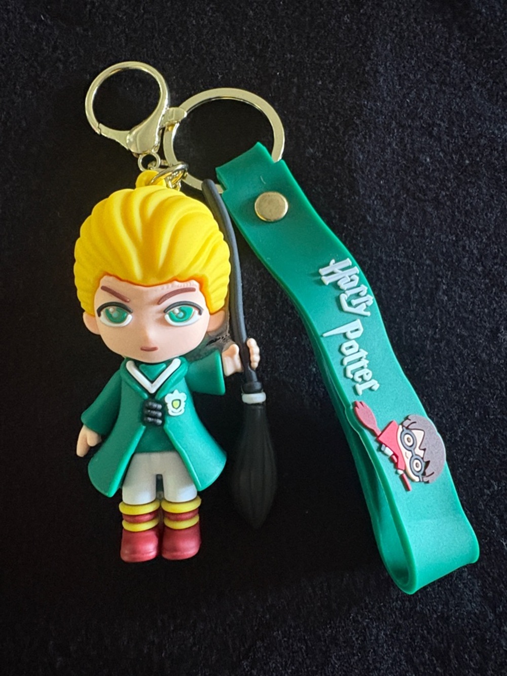 Green Slytherin Draco Harry Potter Keychain Bag Charm Figure